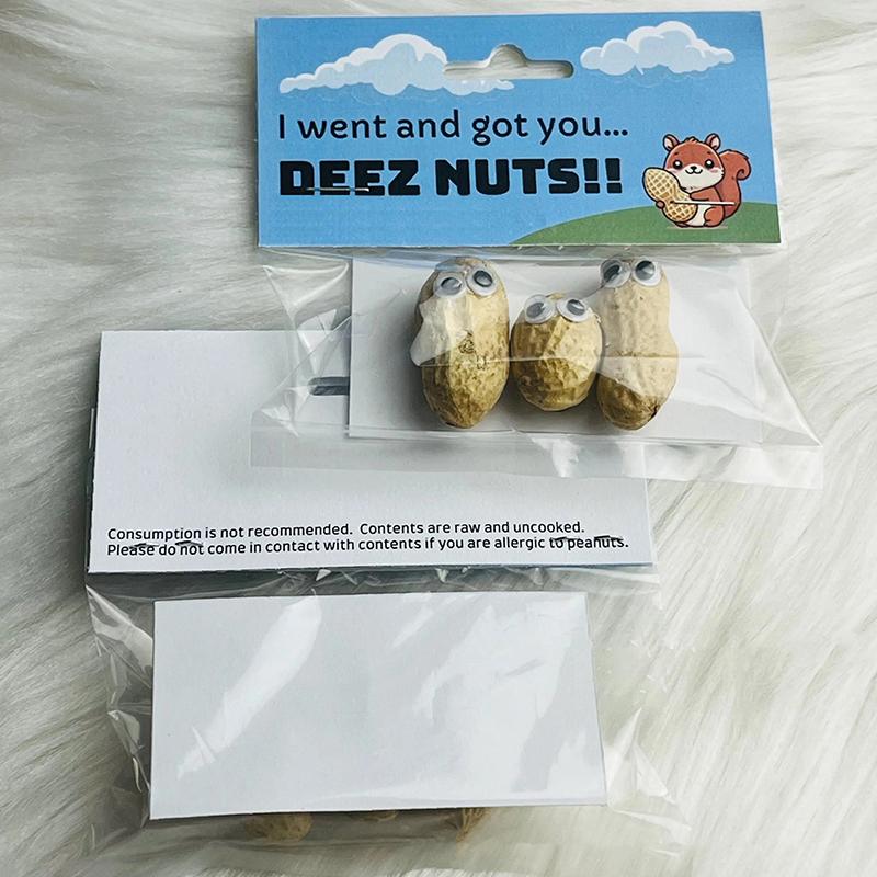 Подарок для друга Deez Nuts Смешное праздничное украшение Смешной арахис в очках Набор орехов Новинка Deez Nuts Настольное украшение
