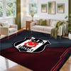 Beşiktaş FC Design Crystal Velvet Rug Soft Decorative Mat for Bedroom Entrance