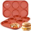 JOERSH Silicone Egg Mold Non-Stick 4 Inch Jumbo Size Muffin Top Pan, Large Round Silicone Molds for Baking Hamburger Bun, Egg Bites, Breakfast
