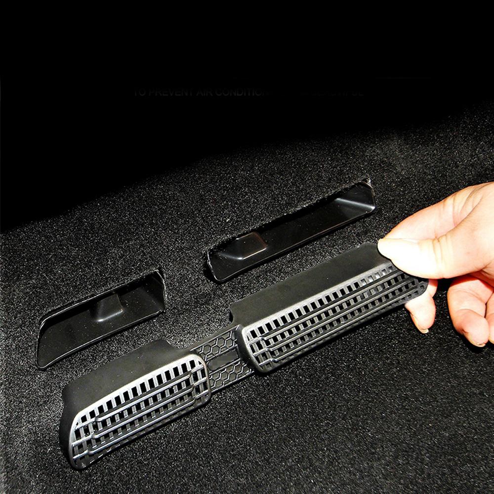 2 шт. для Skoda Karoq 2017-автомобиль под сиденьем, напольный кондиционер, обогреватель переменного тока, вентиляционное отверстие, крышка, наклейка, решетка, коврик