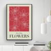 Neutral Floral Picture Wall Art Canvas Painting Nordic Red Abstract Minimalist Botanical Line Posters and Prints for Home Decor No Frame