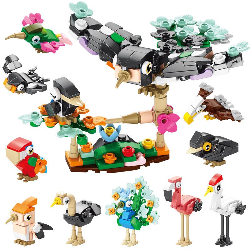 Lele Brothers Bird Paradise Building Blocks - Образовательная головоломка-модель попугая для детей