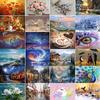 5D DIY Diamond Painting Natural Scenery Mosaic Embroidery Animal Cross Stitch Handicraft Decoration