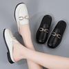 Fashion Fashion  Metal Buckle Summer Women New Style Edition Slippers With Thick Heels Thin Section Baotou Half Slippers 2024