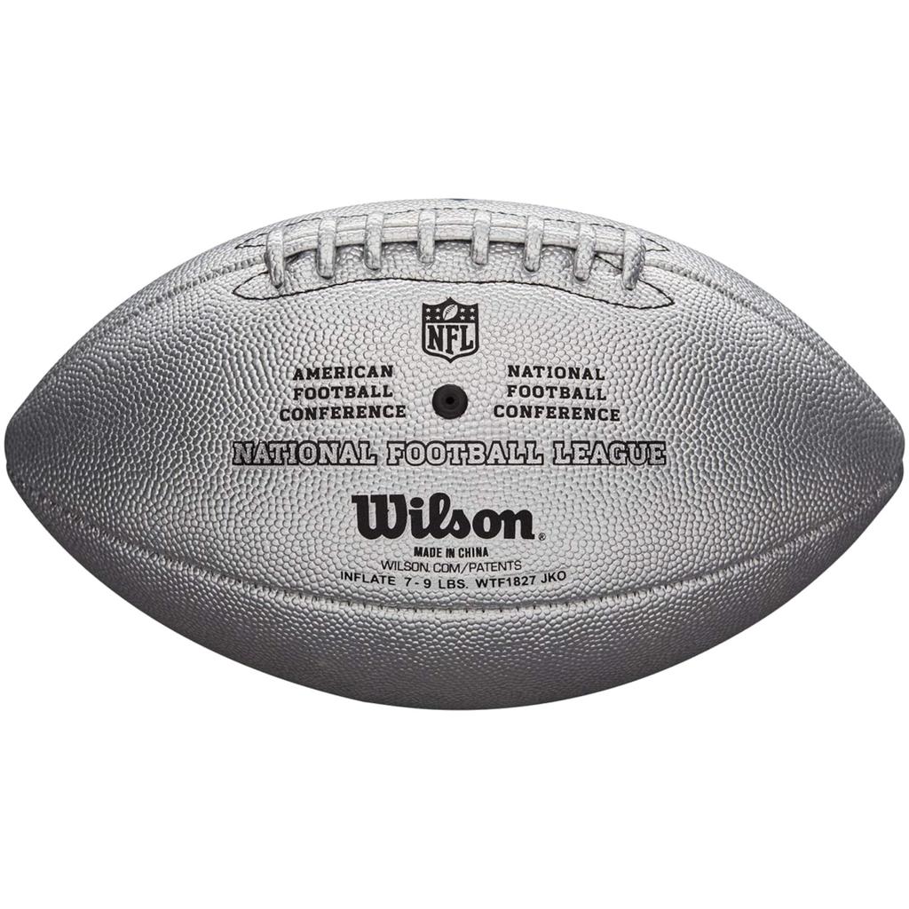 Wilson NFL Duke Metallic Edition Ball, Unisex Silver American Football Ball