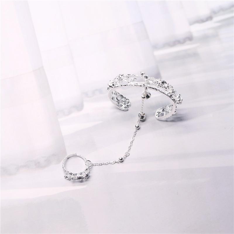 Retro Butterfly Opening Adjustable Ring Bracelet Bells Bangles Hanfu Hand Ornament Bracelet Style Gift Palace Jewelry Women's Gifts