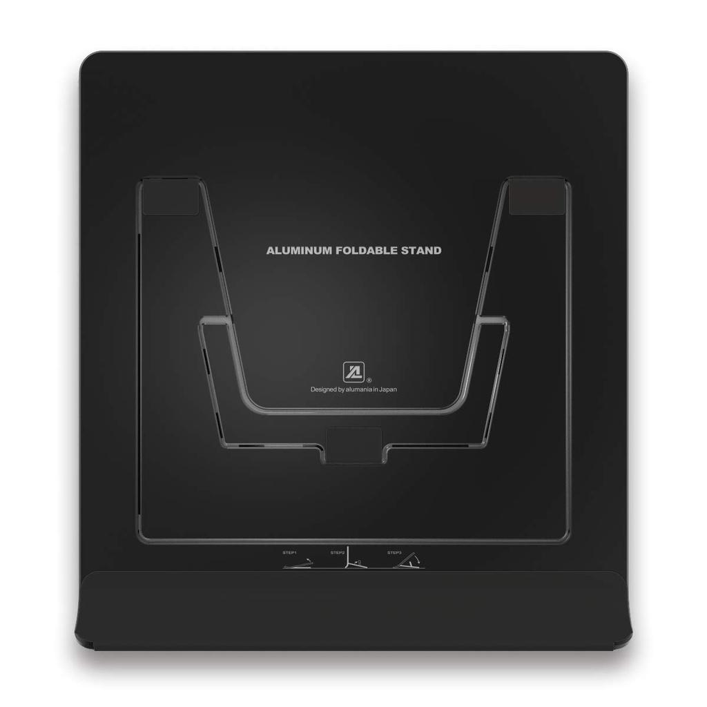Подставка для ноутбука alumania Изготовлена в соответствии с металлическим корпусом вашего ноутбука, обеспечивает регулировку угла наклона и компактное хранение [СКЛАДНАЯ ПОДСТАВКА] (ЧЕРНЫЙ)