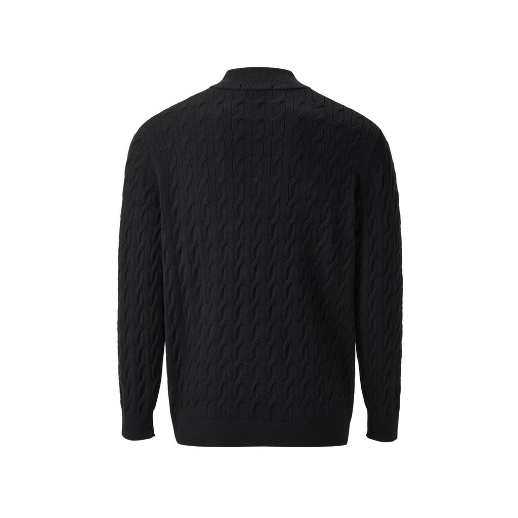 HLA Knitwear Men's Half Open Collar Moderate HNZAW3F069A