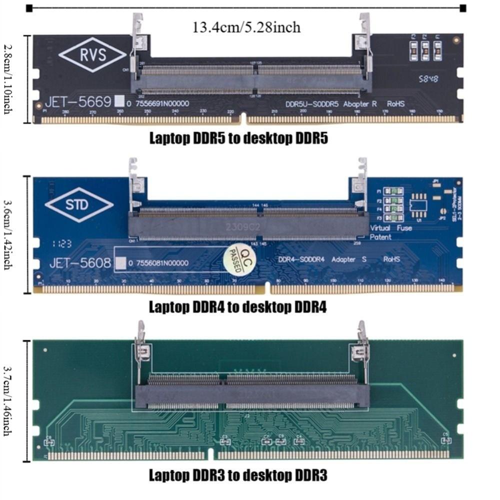 4-слойная печатная плата Адаптер SO-DIMM на DIMM 240pin 288pin Улучшенная защита Адаптерная карта для ОЗУ DDR3 DDR4 DDR5 Обновленная версия
