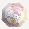 1pc Hello Kitty Happy New Year Automatic Opening/Closing Umbrella with Foldable Design, Iron Frame Outdoor Umbrella for Fans, Travelers, Daily Use, Gi