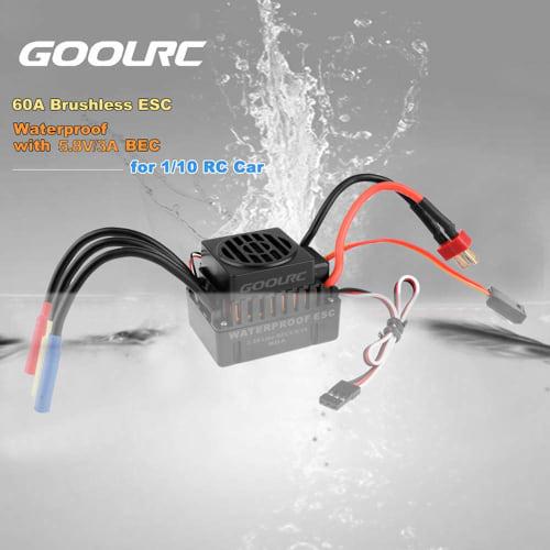 GoolRC Combo Set: 3650 4300KV Motor, 60 Brushless ESC, 20kg Servo with 25kg Servo Arm for 1/10 Scale RC Cars, Trucks, and Off-Road Use