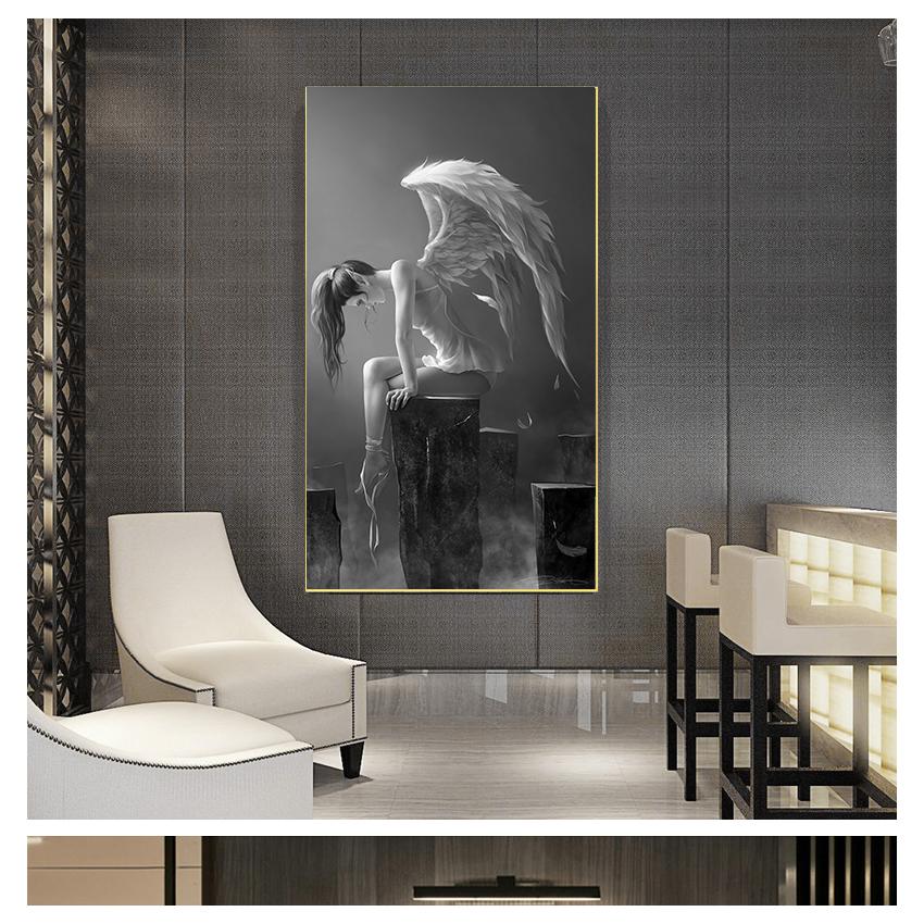 Абстрактные портреты настенные художественные фотографии cuadros домашний декор для гостиной постер картина oucag ангелы и демоны холст