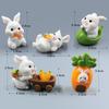 2025 Горячая пасхальная милая фигурка кролика Diy Landscape Home Kawaii Room Decor Miniature Fairy Garden Decoration Accessories Modern