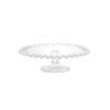 Dulton Pleated Cake Stand 250 Beautiful and Adorable Glass Ruffle Stand Made of Glass Clear Decorative Plate Height 7.7cm .25cm M-0697/250