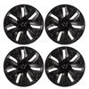 4pcs 19in Wheel Hub Cap Matte Black Sporty Design Replacement for Tesla Model Y 2020?2022