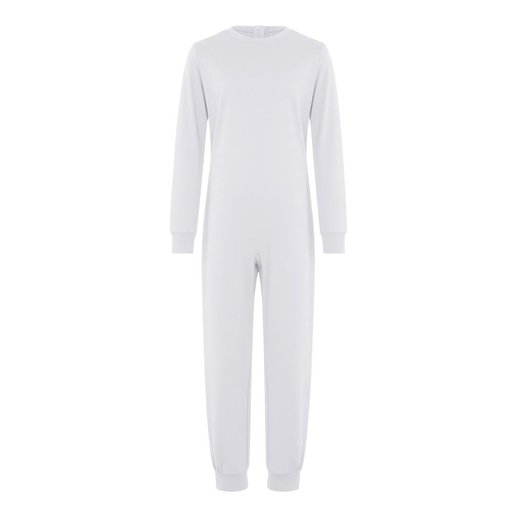 Unisex Kids Adaptive Clothing Round Neck Long Sleeve Back Zipper Cotton Jumpsuit Comfortable All Day Wear