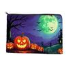 Cute Bat Print Organizer Halloween Storage Bag, with Pumpkin Ghost Pattern Design, Thickened Wear Resistant Canvas Bag Cosmetic Organizer, for