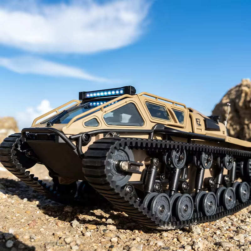 New All-terrain Off-road Four-wheel Rc Car 2.4g Amphibious Wireless Remote Control Track Tank Climbing Off-road Waterproof Armored Car Toy Car