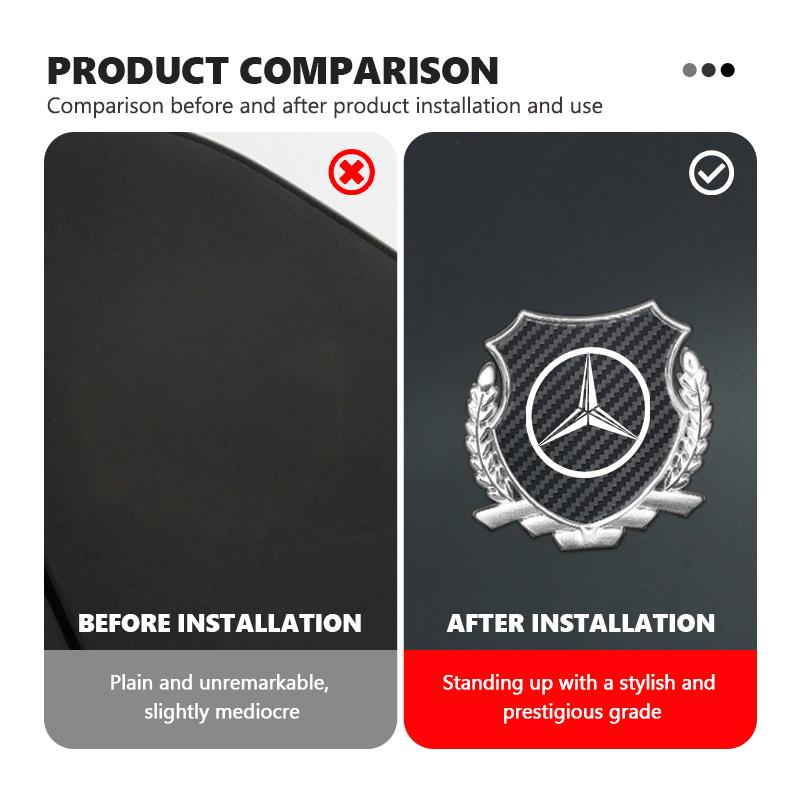 CGRE6 For Benz 3D Alloy Car Trunk Window Side Emblem Badge Decal Decoration Sticker Exclusive AMG W124 W203 W204 SPRINTER V CLASS