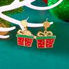 Exaggerated Enamel Santa Claus Christmas Tree Splicing Bangle for Women Dainty Xmas Necklace Bracelet Earrings Jewelry Set Gift