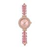 Slim Strap Women Quartz Watch Leaf Design Rhinestone Watch Trendy Ladies Quartz Watch  Casual Wear