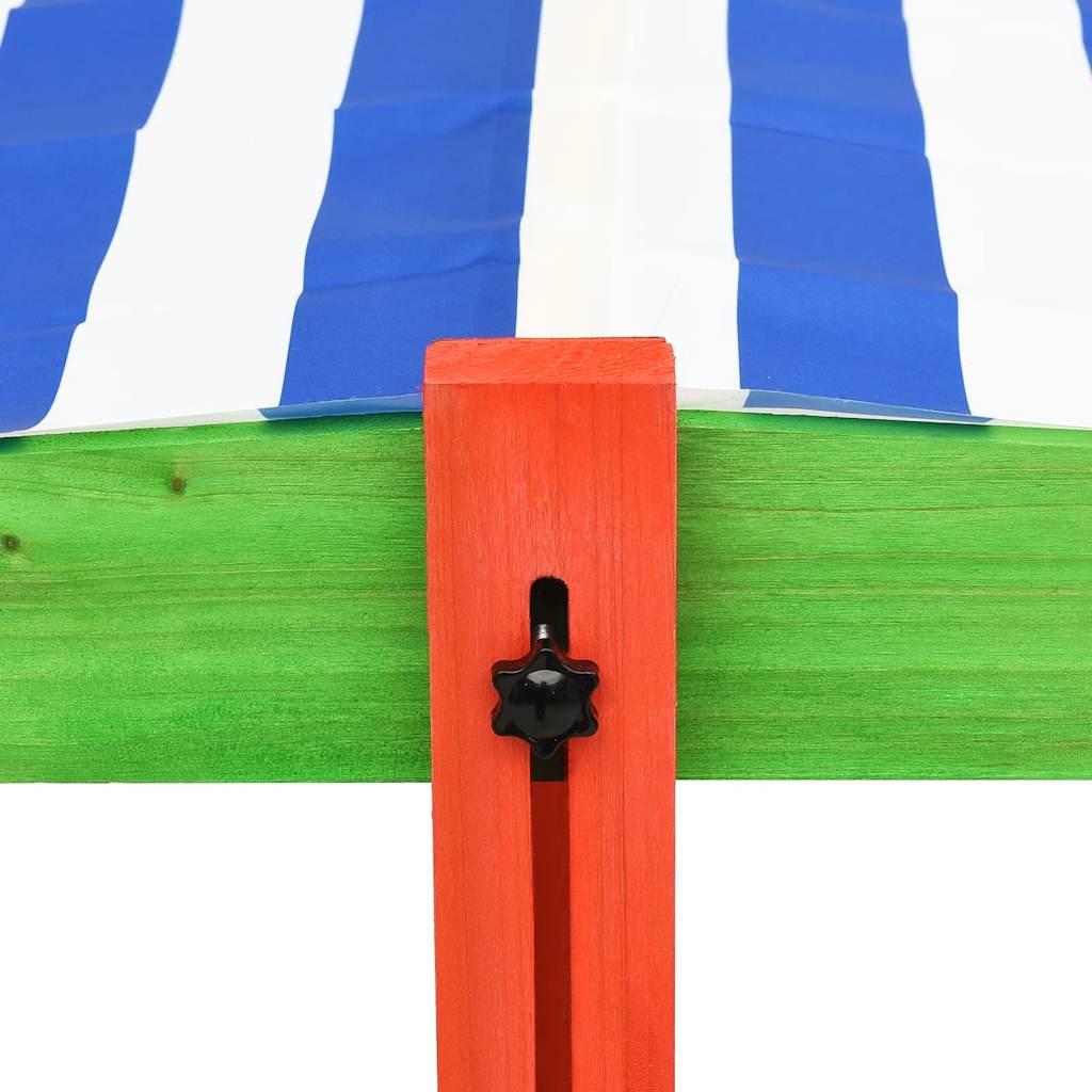 Adjustable Canopy Sandpit Made of Pine Wood Multicolored UV50 Protection