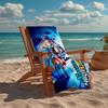 Custom Name Ultra-Soft Beach Towel with Ninja Kidz Theme,Ideal for Pool - Camping, Diving - Perfect Travel Essential, Vibrant Beach Towel.