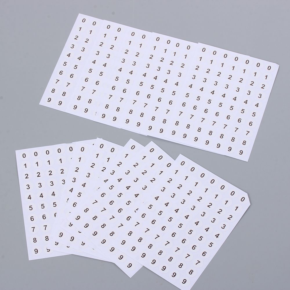 12 листов Цифры 0-9 Самоклеящиеся Скрапбукинг Бриллиантовая Классификация Хранение Различать Наклейка Круглые Этикетки
