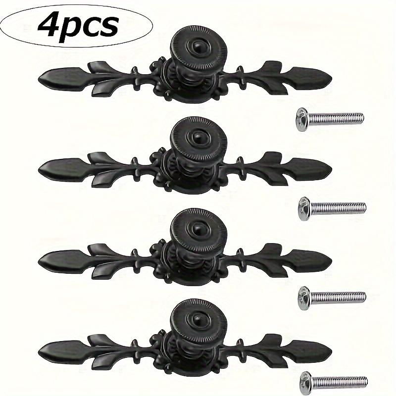 4 шт. одноотверстие с этикеткой ручки винтажный стиль алюминиевые дверные ручки с винтами для дверей шкафов ящиков обувных шкафов корпусной мебели фурнитура