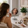 Round Standing Cosmetic Makeup Mirror Magnifying 25x16