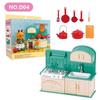 Dollhouse Furniture Set Doll House Bathroom/Kitchen/Fridge/Washing Machine Laundry Kids Doll House Miniature Pretend Play Toys