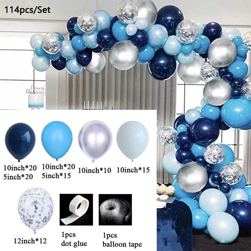 Baby Shower Decorations Macaron White Pink Blue Gold Balloon Arch Kit Wedding Birthday Boy Or Girl Gender Reveal Party