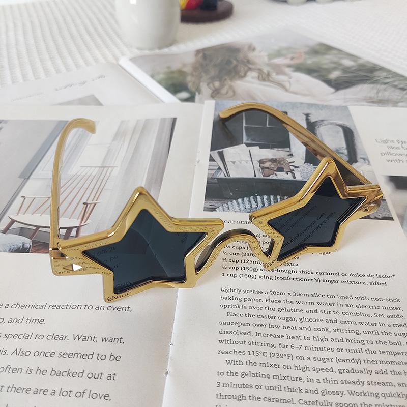 Модные Солнцезащитные Очки в Форме Звезды для Вечеринок: Европейский и американский фестивальный аксессуар для макияжа