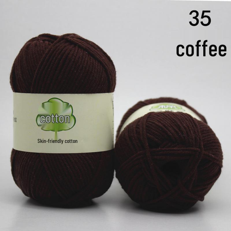 Пряжа из гребенного 5-слойного молочного хлопка для вязания и вязания крючком своими руками - Набор материалов средней толщины для шарфа и пледа