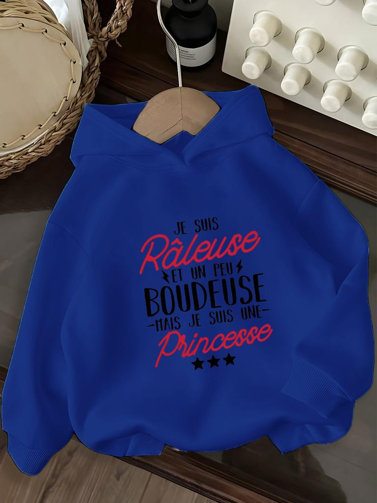 Fashionable and minimalist letter design autumn and winter casual and comfortable sports hoodie for girls and boys