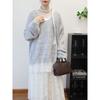 Autumn New Splicing Lace Sequins Design Sense Neck Sweater Pullover Loose Sweet Knitted Sweater Top Women