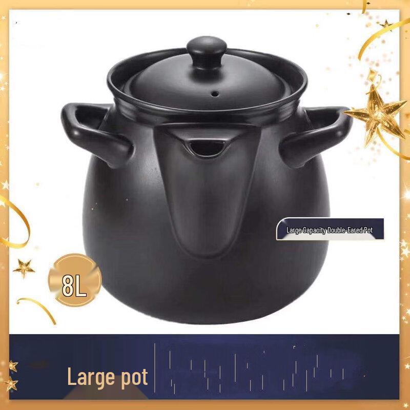 Керамический горшок для травяных отваров ZISIZ объемом 8 л с подставкой