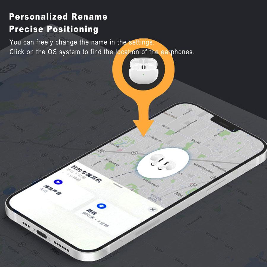 Беспроводные Bluetooth-наушники ProS — шумоподавление ENC для звонков, совместимость с Apple и Android, внутриканальные беспроводные стереонаушники (аппендикс) Earbuds