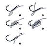 100Pcs Stainless Steel Fishing Lure Hook with Rings Carbon Steel Bait Fish Hooks for Freshwater Saltwater Fishing Accessories