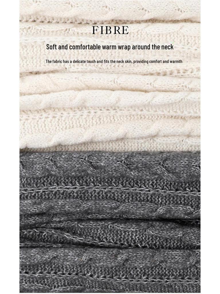 Women's Red Knitted Shawl: Customized High-End Winter Scarf for a Warm, Stylish Look