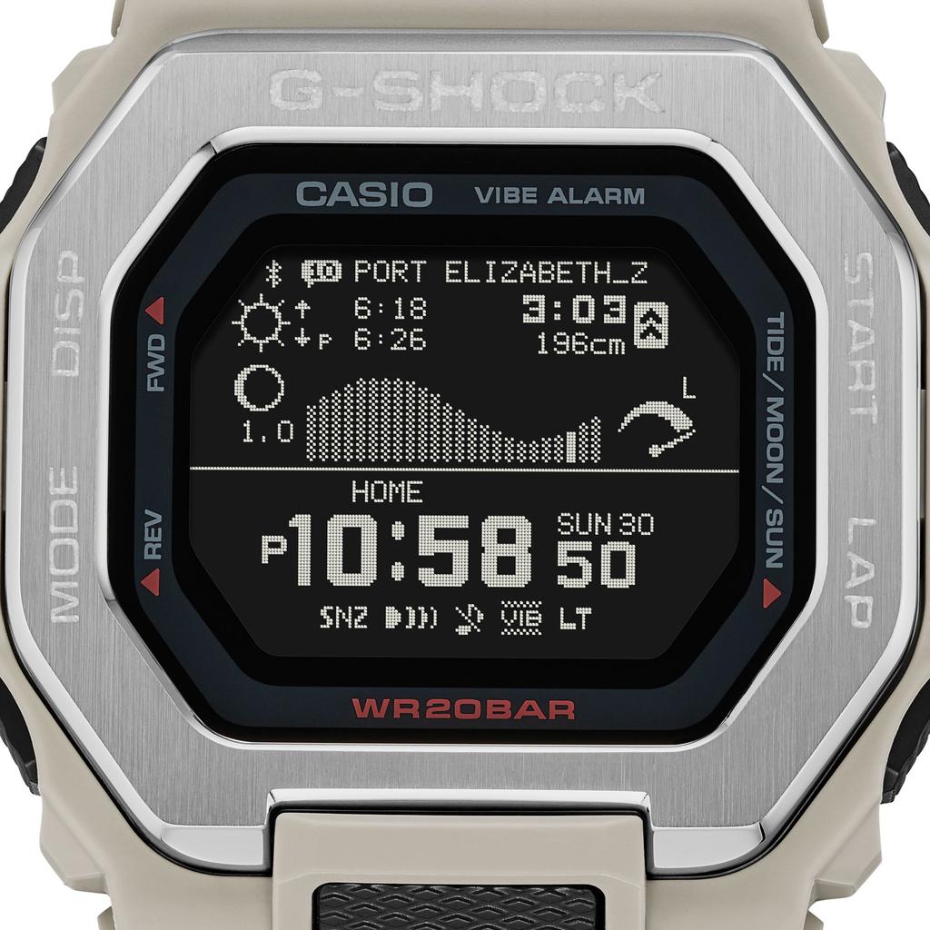 Casio Мужские часы G-SHOCK из нержавеющей стали, водонепроницаемость 200 м, цифровые, ударопрочные, кварцевые, GBX-100-8