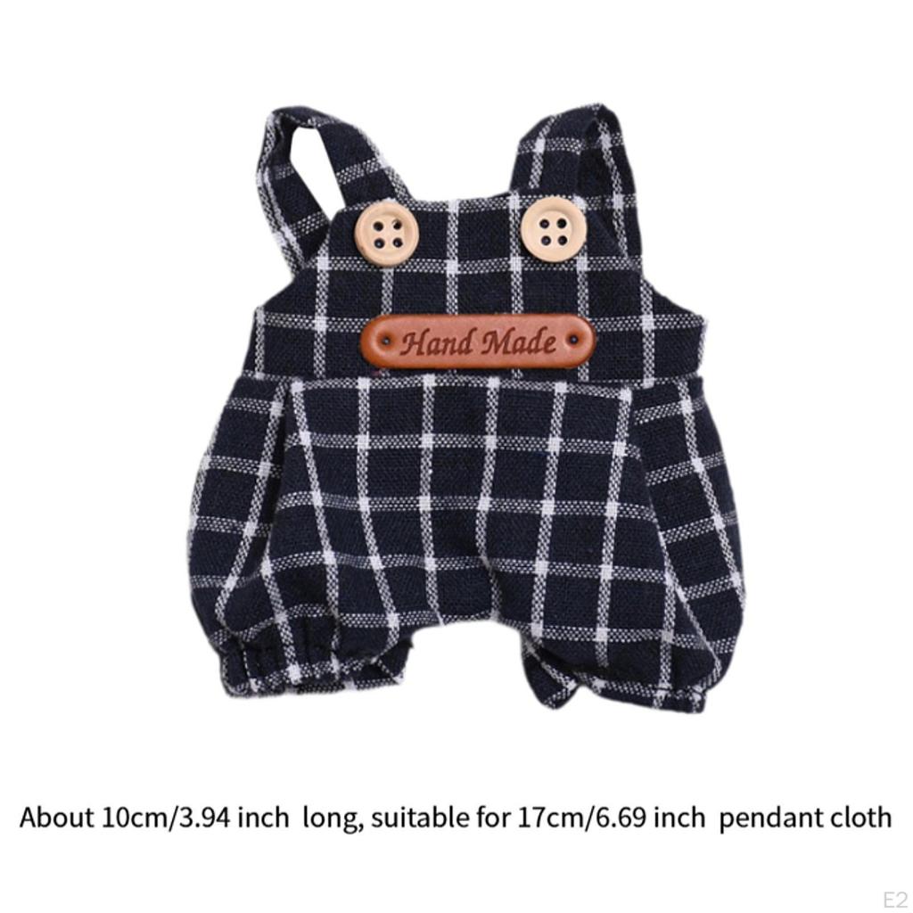 Комбинезон для плюшевой куклы Labubu, реквизит для фотосъемки, подарки на день рождения, штаны для куклы-девочки ростом 17 см, футболка, штаны, шляпа