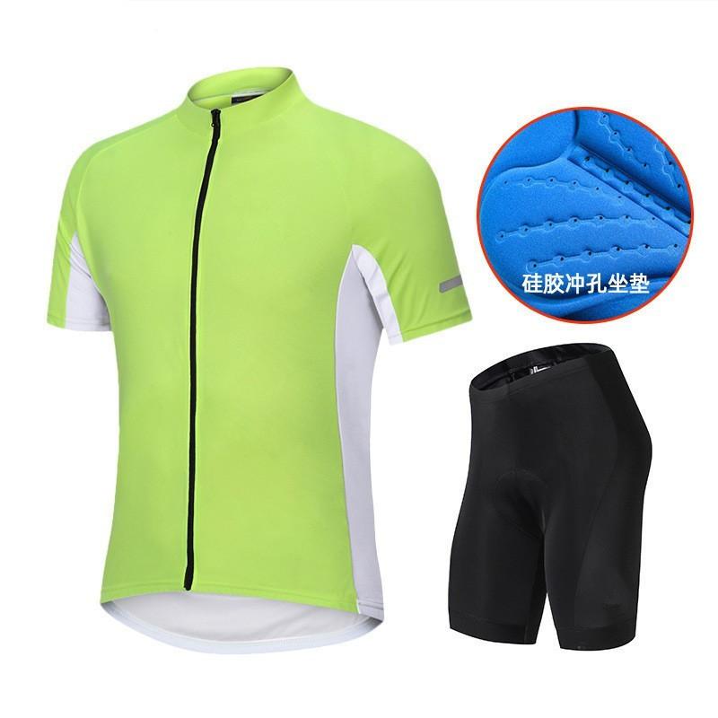 Mens Cycling Jersey Shorts Set Road Bike Riding Breathable Quick-Dry Compression Fit Sportswear
