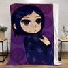 Одеяло с персонажами Coraline для дивана, зимние пушистые мягкие одеяла с персонажами, вязаные пледы из микрофибры, постельное белье для домашнего интерьера, плед для кровати