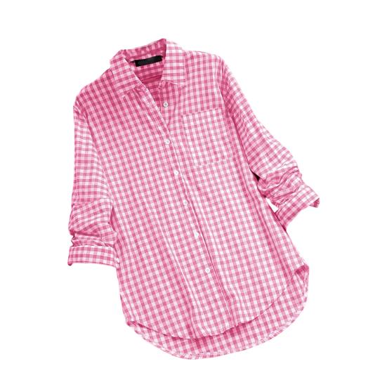 Женская рубашка с лацканами и длинными рукавами, рубашка средней длины с карманом, однобортная рубашка свободного покроя, уличная одежда