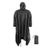 Hooded Waterproof Rain Coat Lightweight Reusable Rain Poncho for Hiking Camping