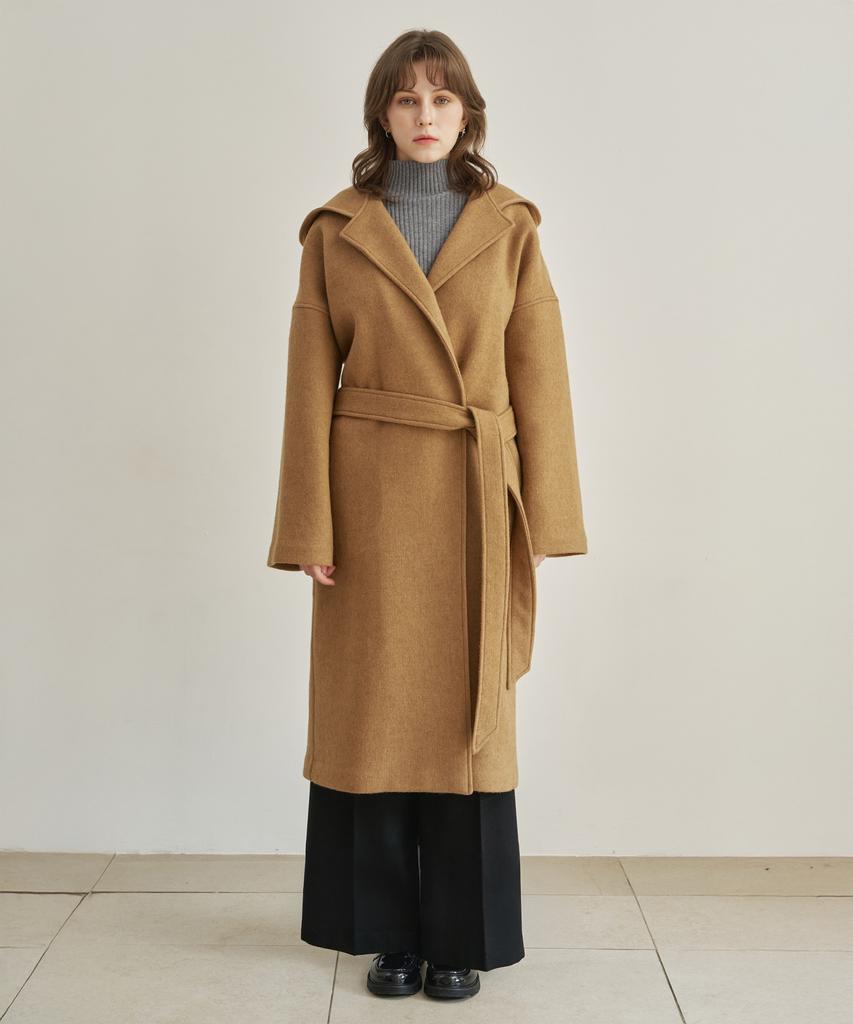Armoiresecret Camel Hooded Long Coat