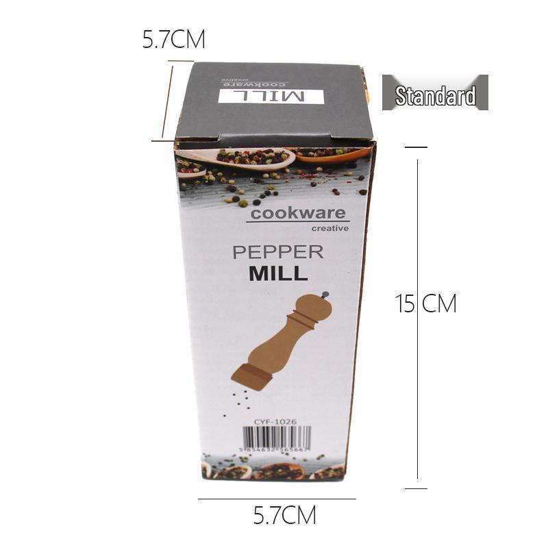 Дубовая мельница для перца - Ручная мельница для специй для перца, бадьяна, крупной соли, кумина с керамическим стержнем