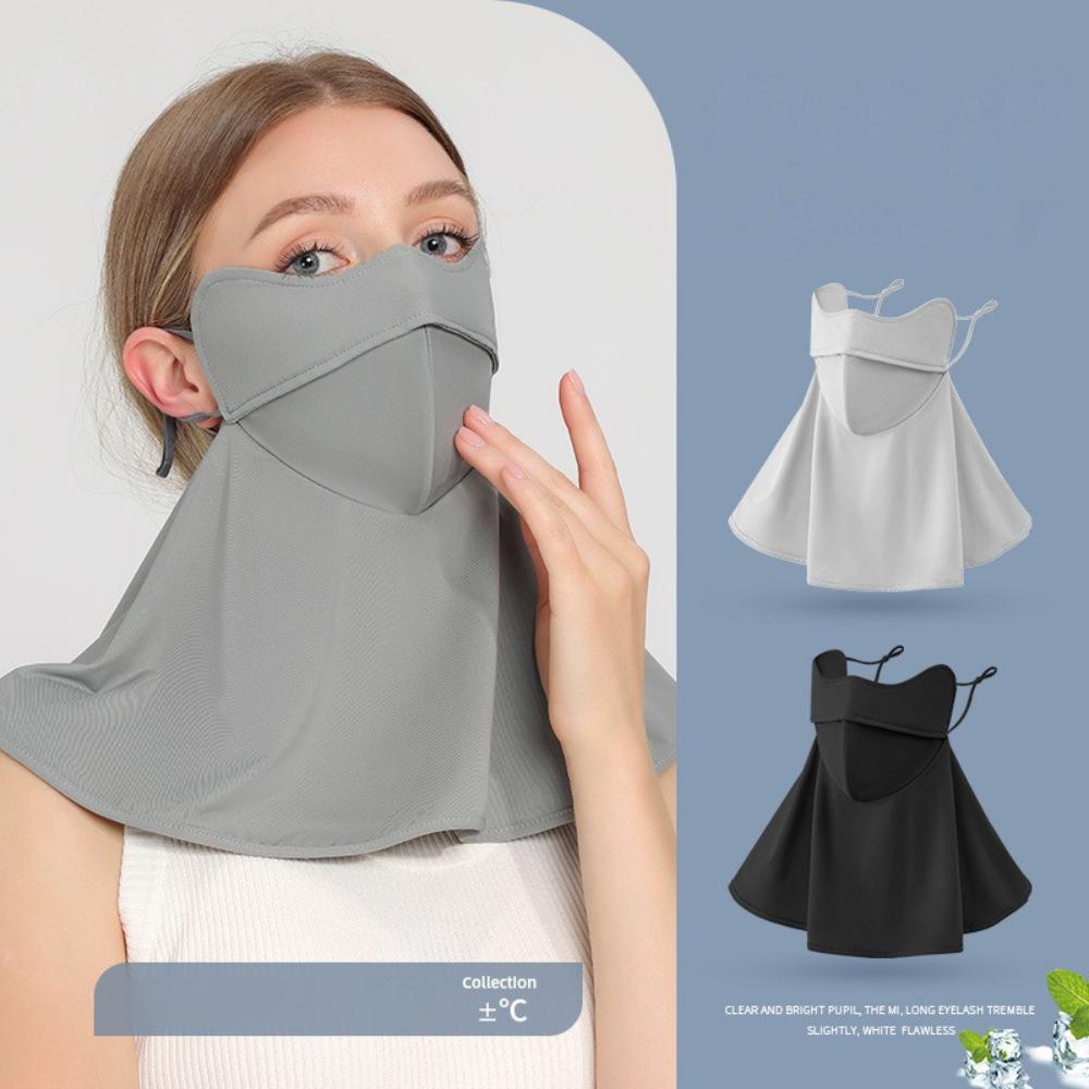 Anti-UV Ice Silk Sunscreen Mask Neck Protection Facial Gini New Bandana Scarfs Outdoor Sports