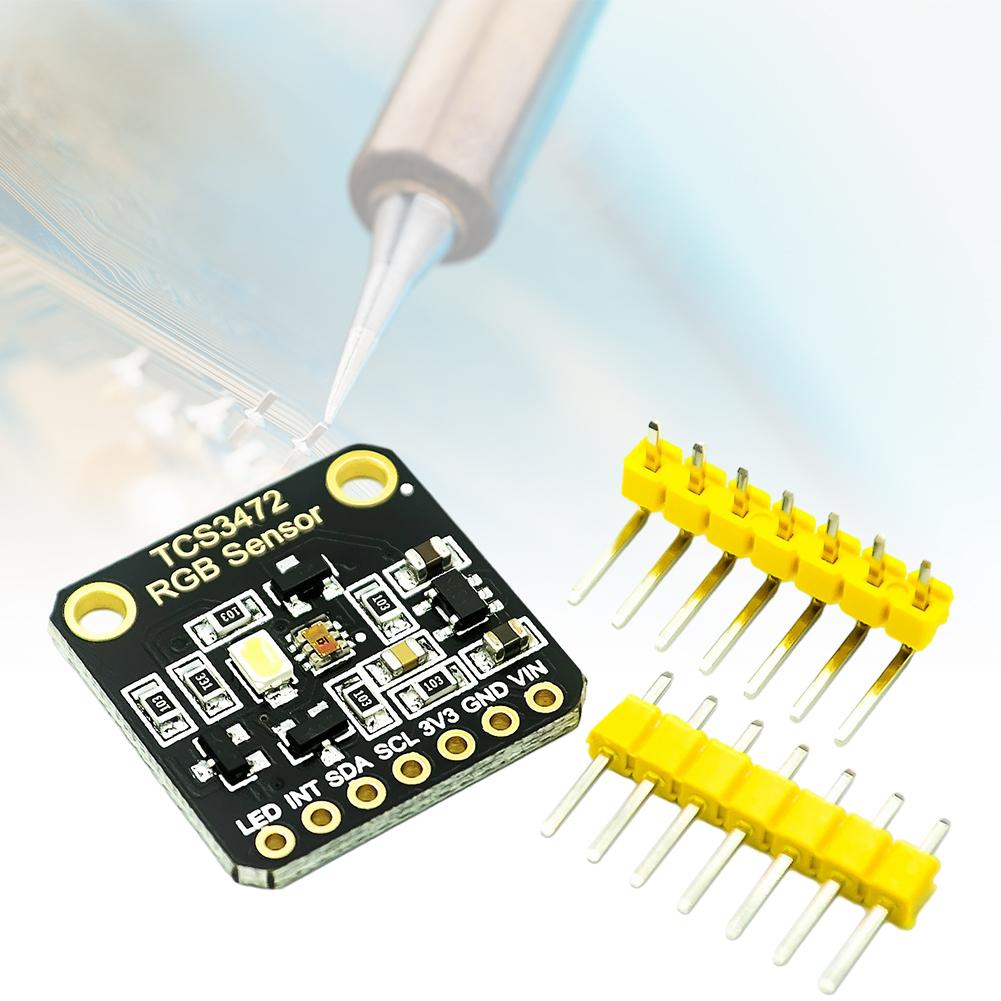 TCS34725 Color Sensor Recognition Module IIC RGB Color Detector Sensor Module 3.3V/5V Bright Light Sensor for Arduino STM32